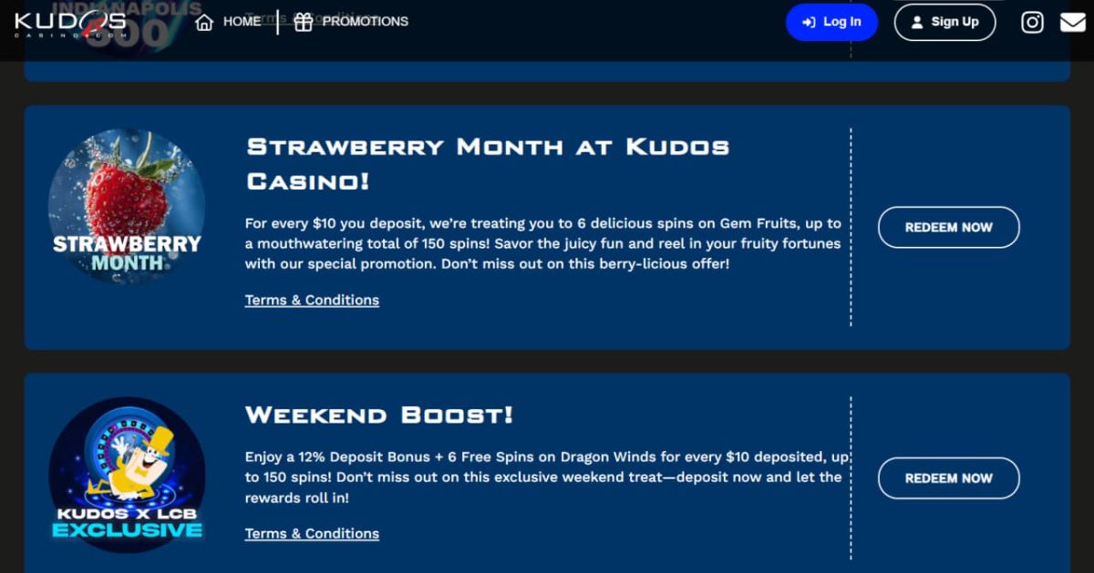 Kudos promociones: reembolso por pérdidas y sin depósito image 3